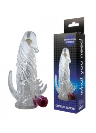 Закрытая прозрачная вибронасадка на пенис Crystal Sleeve Vibe - Erowoman-Eroman - в Туле купить с доставкой