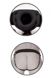 Черный полый страпон унисекс Hollow Strap-On - 14,5 см. - Pipedream - купить с доставкой в Туле