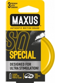 Презервативы с точками и рёбрами в железном кейсе MAXUS Special - 3 шт. - Maxus - купить с доставкой в Туле