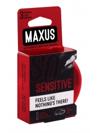Ультратонкие презервативы в железном кейсе MAXUS Sensitive - 3 шт. - Maxus - купить с доставкой в Туле