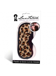 Леопардовая маска на глаза Peek-a-Boo - Lux Fetish - купить с доставкой в Туле