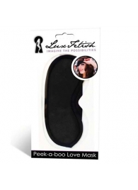 Черная маска на глаза Peek-a-Boo - Lux Fetish - купить с доставкой в Туле