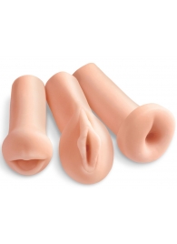 Комплект из 3 мастурбаторов All 3 Holes: вагина, анус, ротик - Pipedream - в Туле купить с доставкой