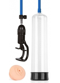 Прозрачная вакуумная помпа Sex Expert с насадкой-вагиной - Sex Expert - в Туле купить с доставкой