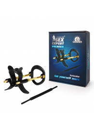 Черно-золотистый экстендер для пениса Sex Expert - Sex Expert - в Туле купить с доставкой