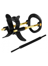 Черно-золотистый экстендер для пениса Sex Expert - Sex Expert - в Туле купить с доставкой