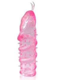 Закрытая рельефная насадка Crystal sleeve snakes в виде змеи с усиками - 14 см. - Erowoman-Eroman - в Туле купить с доставкой