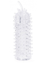 Закрытая рельефная насадка Crystal sleeve с усиками - 12 см. - Erowoman-Eroman - в Туле купить с доставкой