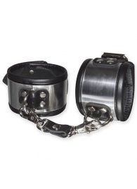 Эффектные серебристо-черные наручники с металлическим блеском - Sitabella - купить с доставкой в Туле