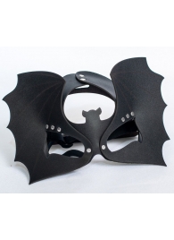 Черная кожаная маска на глаза  Летучая мышь - Sitabella - купить с доставкой в Туле