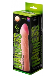 Фаллическая насадка на трусики харнесс - 17,5 см. - LOVETOY (А-Полимер) - купить с доставкой в Туле