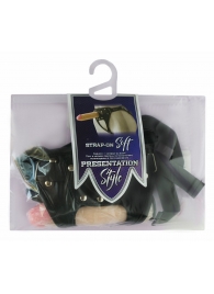 Черный пояс-трусики с двумя насадками Soft-Dolli - 16,5 и 10,5 см. - LOVETOY (А-Полимер) - купить с доставкой в Туле