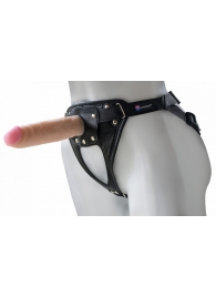 Черный пояс-трусики с насадкой  Soft-Принц  - 17 см. - LOVETOY (А-Полимер) - купить с доставкой в Туле