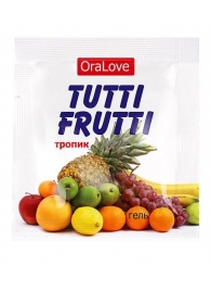 Пробник гель-смазки Tutti-frutti со вкусом тропических фруктов - 4 гр. - Биоритм - купить с доставкой в Туле