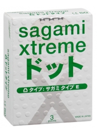 Презервативы Sagami Xtreme SUPER DOTS с точками - 3 шт. - Sagami - купить с доставкой в Туле