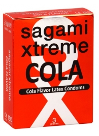 Ароматизированные презервативы Sagami Xtreme COLA - 3 шт. - Sagami - купить с доставкой в Туле