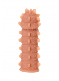 Телесная реалистичная насадка KOKOS Extreme Sleeve 04 с дополнительной стимуляцией - 12,7 см. - KOKOS - в Туле купить с доставкой