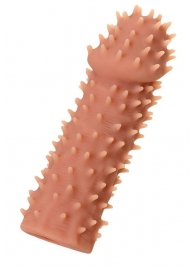 Телесная реалистичная насадка KOKOS Extreme Sleeve 07 с дополнительной стимуляцией - 12,7 см. - KOKOS - в Туле купить с доставкой