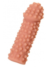 Телесная реалистичная насадка KOKOS Extreme Sleeve 10 с дополнительной стимуляцией - 14,7 см. - KOKOS - в Туле купить с доставкой