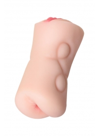 Телесный двусторонний мастурбатор Rich Fruit - вагина и анус - ToyFa - в Туле купить с доставкой