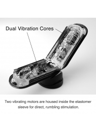 Черный мастурбатор Flip Zero с вибрацией - Tenga - в Туле купить с доставкой