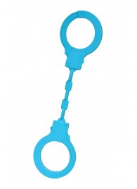 Голубые силиконовые наручники A-Toys без ключа - A-toys - купить с доставкой в Туле