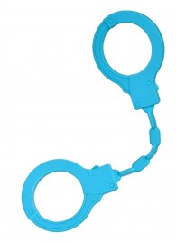 Голубые силиконовые наручники A-Toys без ключа - A-toys - купить с доставкой в Туле