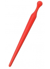 Красный силиконовый уретральный плаг - 10 см. - ToyFa - купить с доставкой в Туле