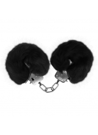 Черные меховые наручники Love с ключиками - Baile - купить с доставкой в Туле