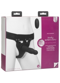 Черный полый вибрострапон Body Extensions BE Aroused - 17,78 см. - Doc Johnson - купить с доставкой в Туле