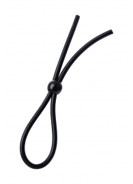 Черное лассо на пенис с одной бусиной - A-toys - в Туле купить с доставкой