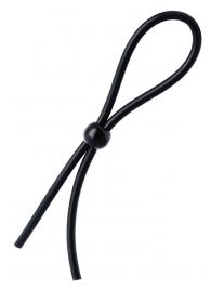 Черное лассо на пенис с одной бусиной - A-toys - в Туле купить с доставкой