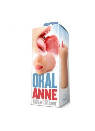 Телесный мастурбатор-ротик с язычком Oral Anne - Blush Novelties - в Туле купить с доставкой
