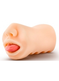 Телесный мастурбатор-ротик с язычком Oral Anne - Blush Novelties - в Туле купить с доставкой