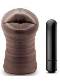 Коричневый мастурбатор-ротик Heather - Blush Novelties - в Туле купить с доставкой