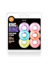 Набор из 6 эрекционных колец King of the Ring - Blush Novelties - в Туле купить с доставкой