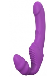 Фиолетовый безремневой вибрострапон DOUBLE DIPPER - Dream Toys - купить с доставкой в Туле