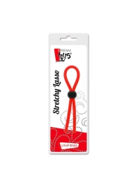Красное эрекционное лассо с одной бусинкой-утяжкой STRETCHY THICK LASSO - Dream Toys - в Туле купить с доставкой