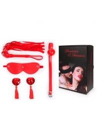 Пикантный набор БДСМ из 4 предметов в красном цвете - Notabu - купить с доставкой в Туле