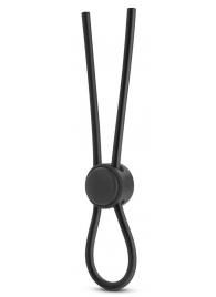 Черное силиконовое лассо на пенис SILICONE LOOP COCK RING - Blush Novelties - в Туле купить с доставкой