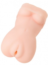 Телесный мастурбатор в виде женской фигурки - Toyfa Basic - в Туле купить с доставкой