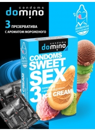 Презервативы для орального секса DOMINO Sweet Sex с ароматом мороженого - 3 шт. - Domino - купить с доставкой в Туле