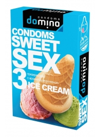 Презервативы для орального секса DOMINO Sweet Sex с ароматом мороженого - 3 шт. - Domino - купить с доставкой в Туле