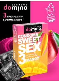 Презервативы для орального секса DOMINO Sweet Sex с ароматом манго - 3 шт. - Domino - купить с доставкой в Туле