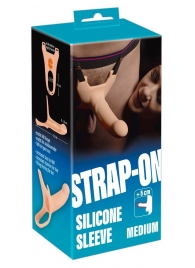 Силиконовый полый страпон на ремнях Silicone Strap-on - 16 см. - Orion - купить с доставкой в Туле