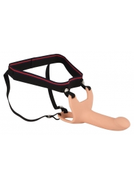 Силиконовый полый страпон на ремнях Silicone Strap-on - 16 см. - Orion - купить с доставкой в Туле