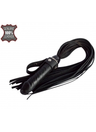 Черная плеть  Ковбой  с ручкой-фаллосом - 55 см. - Sitabella - купить с доставкой в Туле