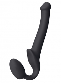 Черный безремневой страпон Silicone Bendable Strap-On S - Strap-on-me - купить с доставкой в Туле