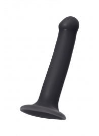 Черный фаллос на присоске Silicone Bendable Dildo M - 18 см. - Strap-on-me - купить с доставкой в Туле
