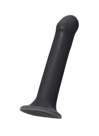 Черный фаллос на присоске Silicone Bendable Dildo L - 19 см. - Strap-on-me - купить с доставкой в Туле